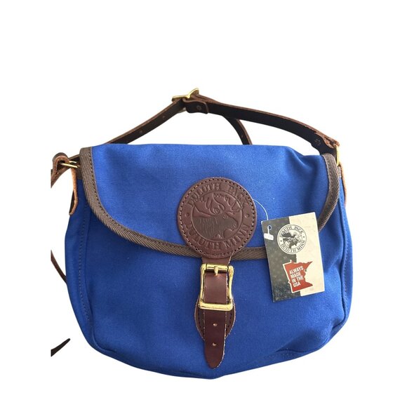 Duluth Pack Handbags - Duluth Pack Royal Blue Canvas Crossbody Bag With Leather Strap & Accents